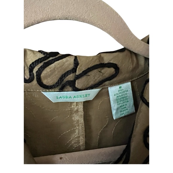 Laura Ashley Jacket Coppery gold with black soutache embroidery. Sz.M - Picture 4 of 4